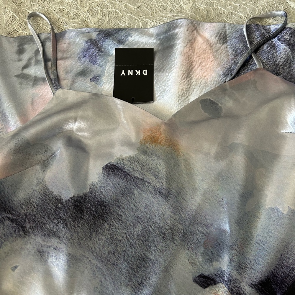 Abstract Pattern Satin Dress - Picture 7 of 11